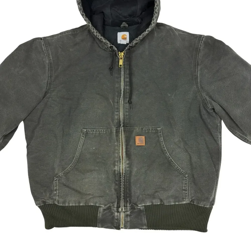 Carhartt J130 MOS green hooded work wear jacket